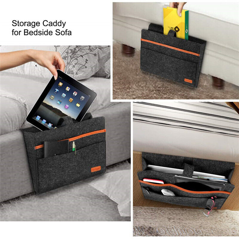 Felt Bedside Sofa Arm Rest Tidy Storage Organizer Holder Chair Couch Hanging Bag